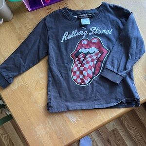 Zara Rolling Stones long sleeve cotton girls t shirt